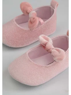 Coccodrillo Lauflernschuhe^Baby-Samt-Ballerinas in rosa