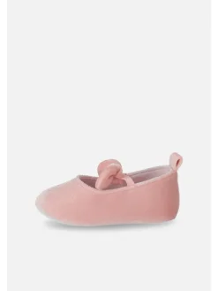 Coccodrillo Lauflernschuhe^Baby-Samt-Ballerinas in rosa