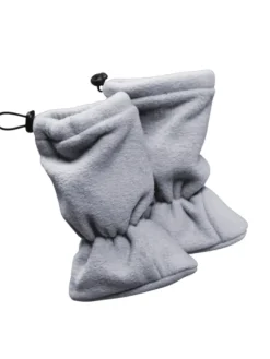 Hoppediz Krabbelschuhe^Babyschuhe Fleece-Booties in stone