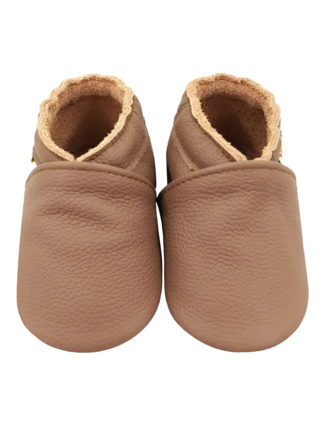Baby-Wanderschuhe aus Leder, bequeme, rutschfeste Sohlen - hellbraun>Yalion Discount