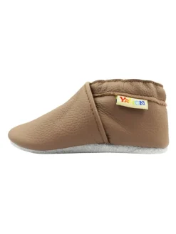 Baby-Wanderschuhe aus Leder, bequeme, rutschfeste Sohlen - hellbraun><noscript><img width=
