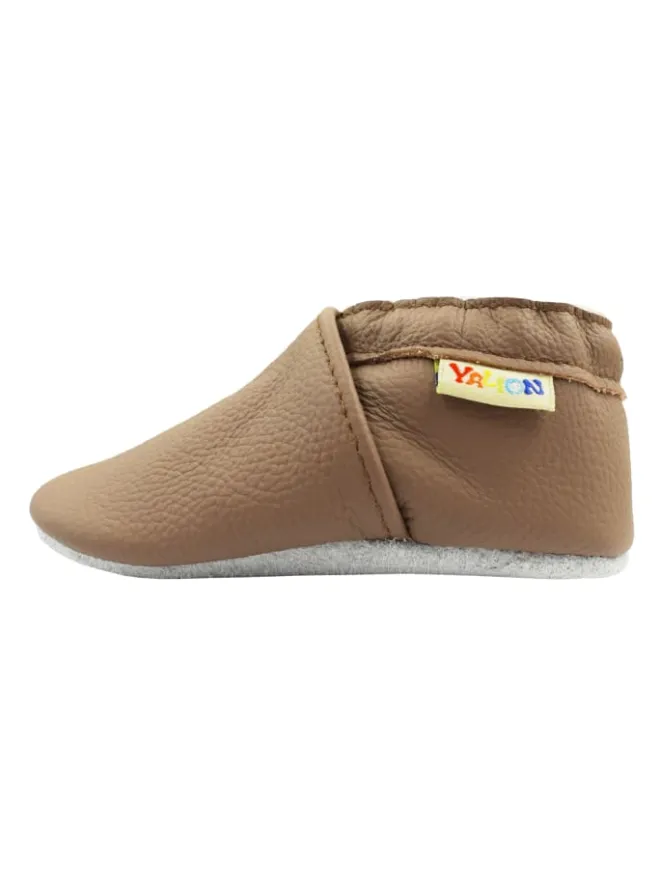 Baby-Wanderschuhe aus Leder, bequeme, rutschfeste Sohlen - hellbraun>Yalion Discount