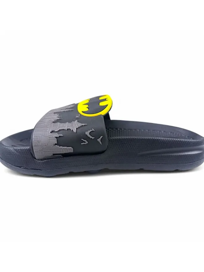 Batman Badeschuhe^Badelatschen in Schwarz