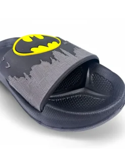 Batman Badeschuhe^Badelatschen in Schwarz