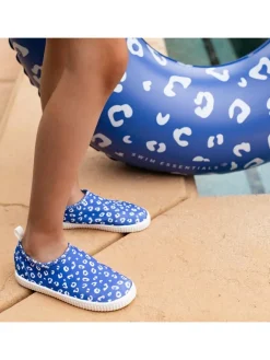 Badeschuhe ''Blue Leopard'' in Blau><noscript><img width=