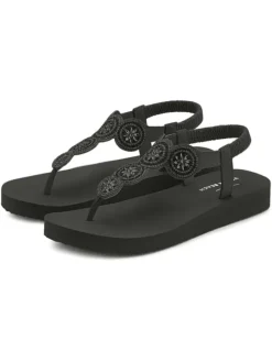 Venice Beach Sandalen·Zehensandalen^Badezehentrenner in schwarz