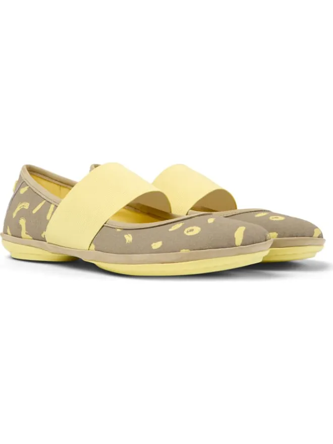 Ballerinas " Right Nina " in Beige / Gelb>Camper Hot
