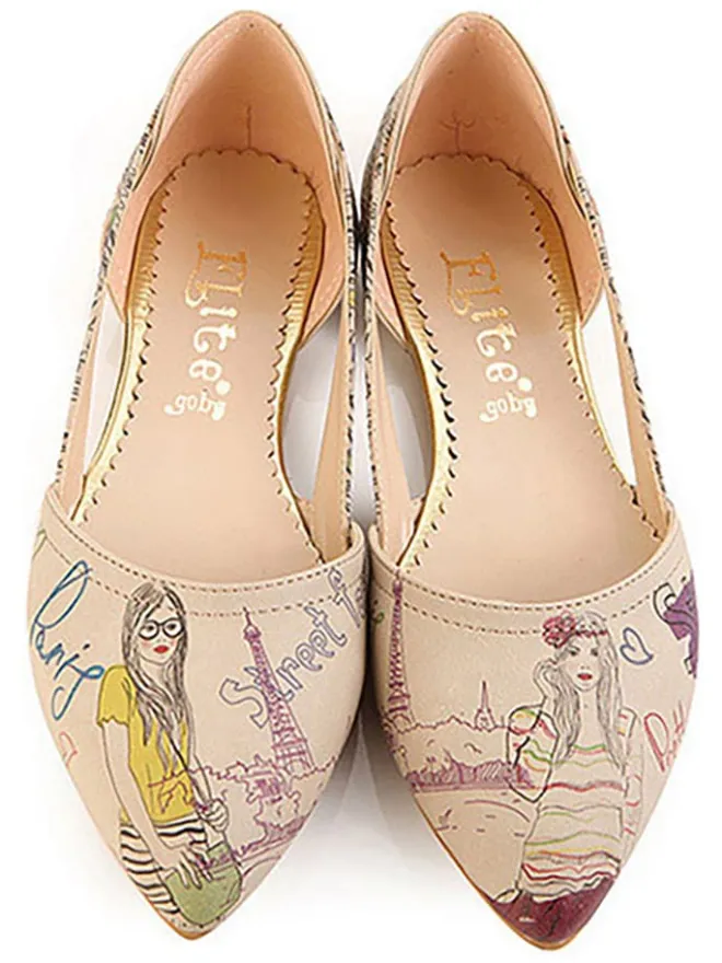 Ballerinas in Beige/ Bunt>Goby Discount