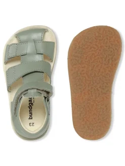 Barfuß Leder-Halbsandalen "Savi" in Grün>Bundgaard New
