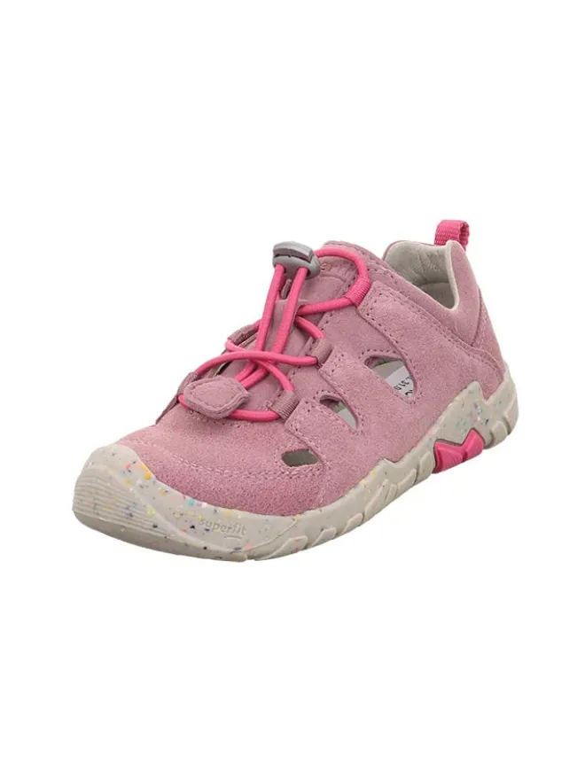 Barfuß Leder-Halbsandalen "Trace" in Rosa>superfit