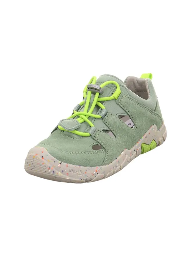 Barfuß Leder-Halbsandalen "Trace" in Grün>superfit Clearance