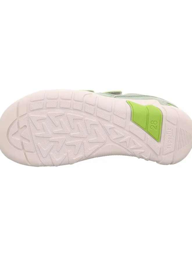 superfit Sneakers·Sneakers Low^Barfuß Leder-Sneakers "Trace" in Grün/ Weiß