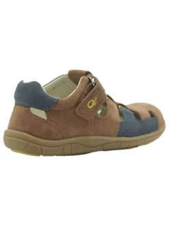 Barfuß-Halbsandalen in Hellbraun><noscript><img width=