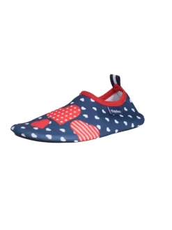 Barfuß-Schuh Herzchen in Marine><noscript><img width=