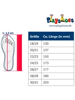 Barfuß-Schuh Herzchen in Marine><noscript><img width=