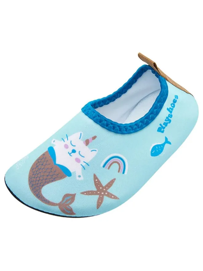 Playshoes Badeschuhe|Badeschuhe^Barfuß-Schuhe "Einhornmeerkatze" in Hellblau/ Bunt