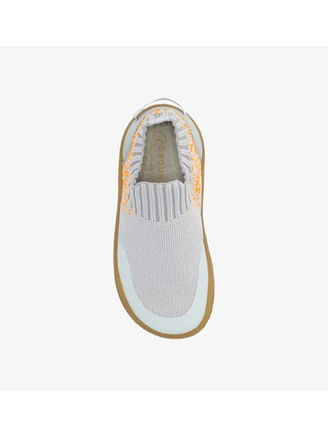 Barfußschuhe "Nara" in Grau/ Weiß>Groundies Clearance