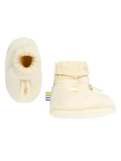 Booties Krabbelschuhe Merino-Wolle in nature>Joha Online
