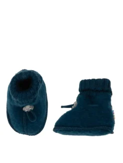 Joha Krabbelschuhe^Booties Krabbelschuhe Merinowolle in dunkeltürkis