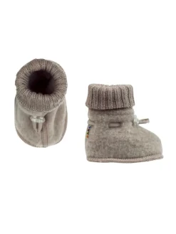 Booties Krabbelschuhe Merino-Wolle in sesam melange>Joha New