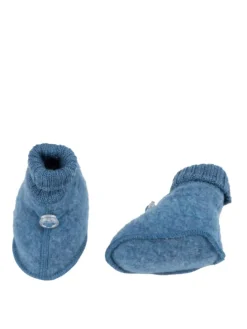 Booties Krabbelschuhe Merino-Wolle in blau>Joha New