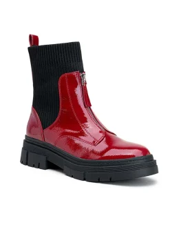 Foreverfolie Stiefel & Boots^Boots in Rot/ Schwarz