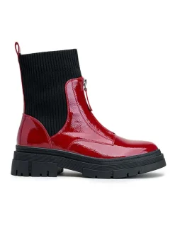 Foreverfolie Stiefel & Boots^Boots in Rot/ Schwarz