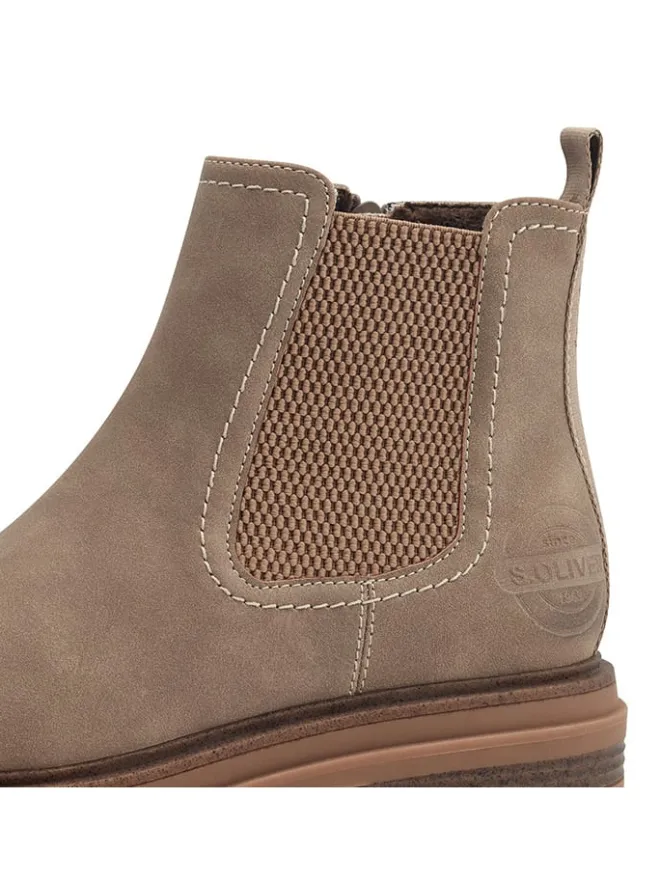 Boots in Taupe>s.Oliver Clearance