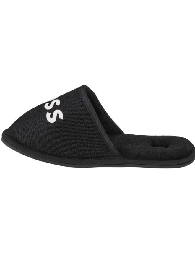 Logo Slippers in Schwarz>BOSS Best