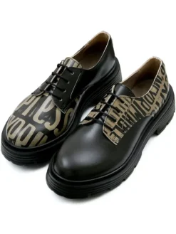 Dogo Schnürschuhe^Brooklyn Halbschuhe - Expression in Schwarz