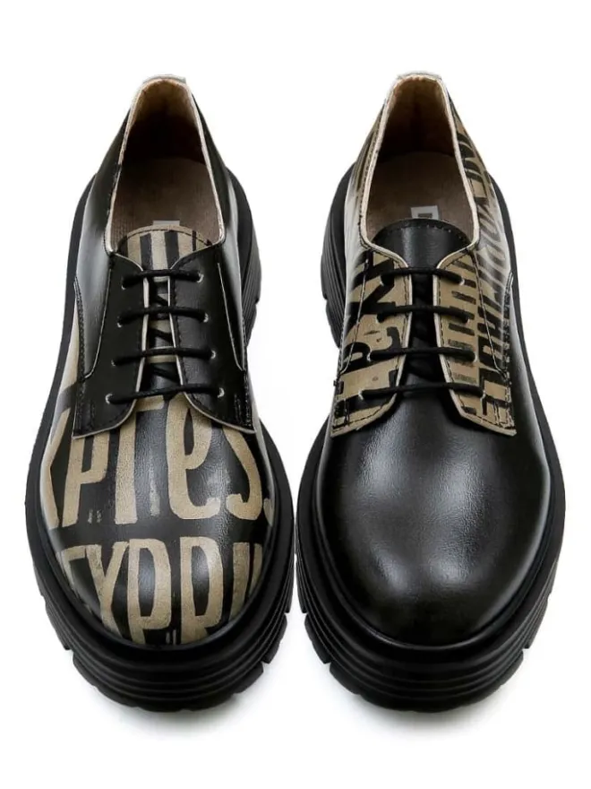 Dogo Schnürschuhe^Brooklyn Halbschuhe - Expression in Schwarz