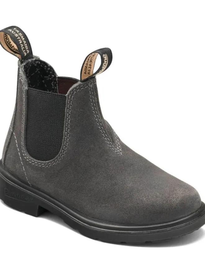 Chelsea Boot "2594 Steel Grey Waxed Suede (Kids)" in Grau>Blundstone Sale