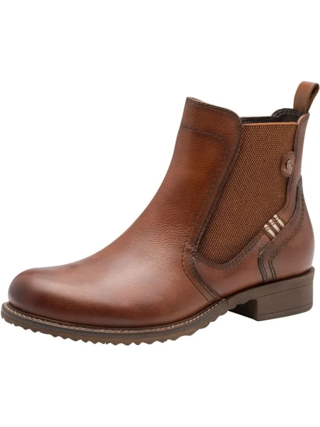 Chelsea Boot in COGNAC LEATHER>Tamaris