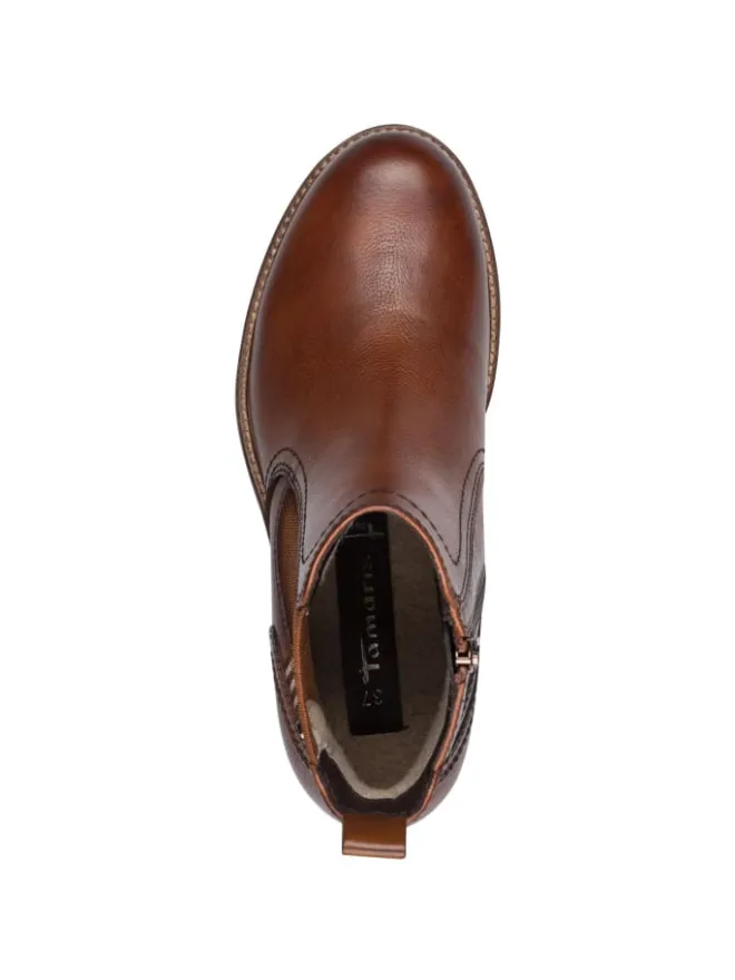 Chelsea Boot in COGNAC LEATHER>Tamaris