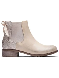 Foreverfolie Stiefeletten^Chelsea-Boots in Beige