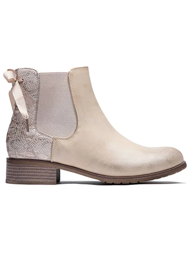 Foreverfolie Stiefeletten^Chelsea-Boots in Beige
