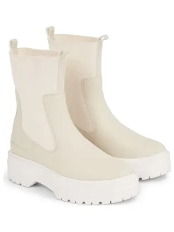 Tommy Hilfiger Shoes Stiefeletten^Chelsea-Boots in Beige/ Weiß