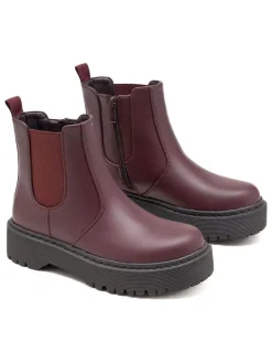 C'M Stiefeletten^Chelsea-Boots in Bordeaux