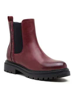 Foreverfolie Stiefeletten^Chelsea-Boots in Bordeaux