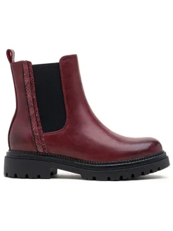 Foreverfolie Stiefeletten^Chelsea-Boots in Bordeaux