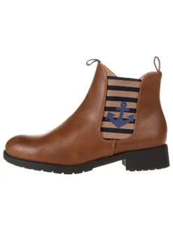 Inselhauptstadt Stiefeletten^Chelsea-Boots in Hellbraun