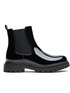 Foreverfolie Stiefeletten^Chelsea-Boots in Schwarz