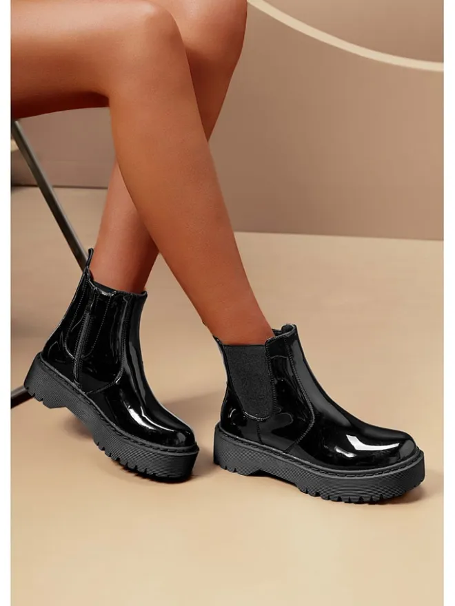 Chelsea-Boots in Schwarz>C'M