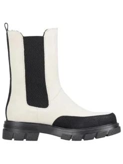 Chelsea-Boots in Schwarz/ Creme><noscript><img width=