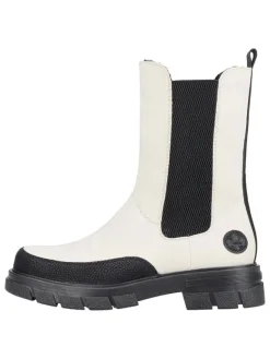 Chelsea-Boots in Schwarz/ Creme><noscript><img width=