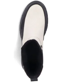 Chelsea-Boots in Schwarz/ Creme><noscript><img width=