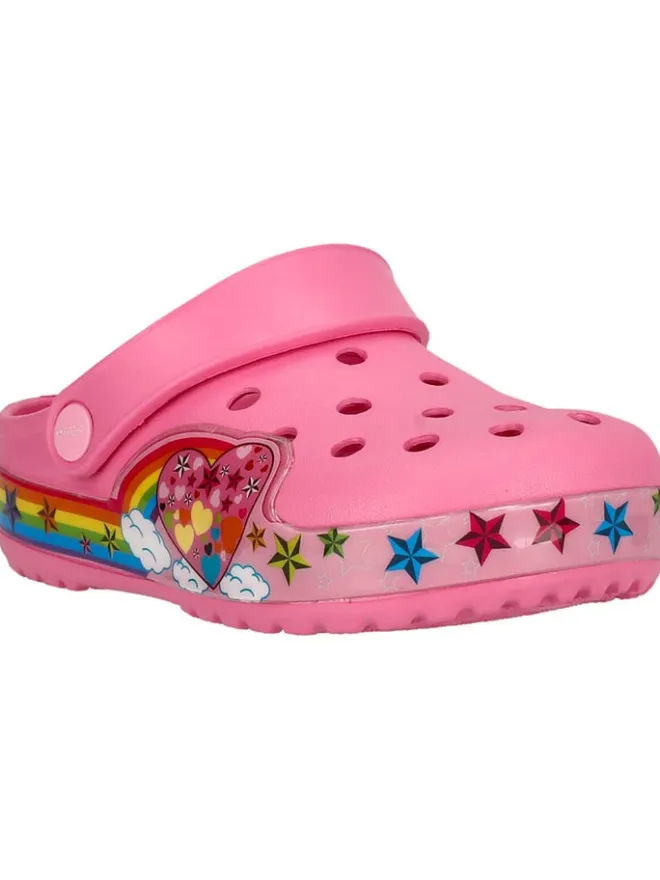 Clogs "Burundi" in Pink>Zigzag Hot