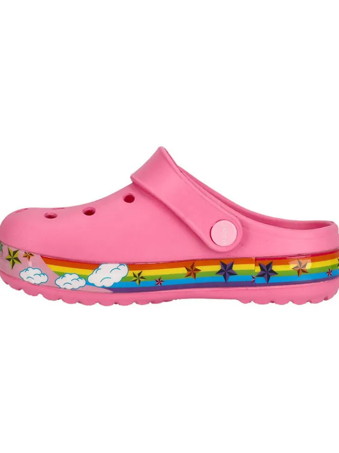 Clogs "Burundi" in Pink>Zigzag Hot