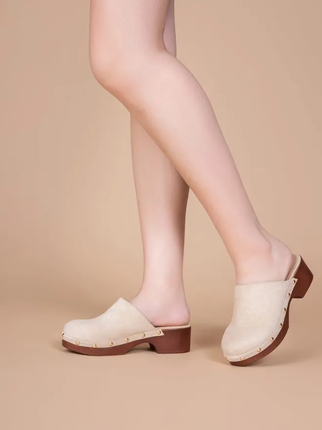 Foreverfolie Clogs & Pantoletten^Clogs in Beige