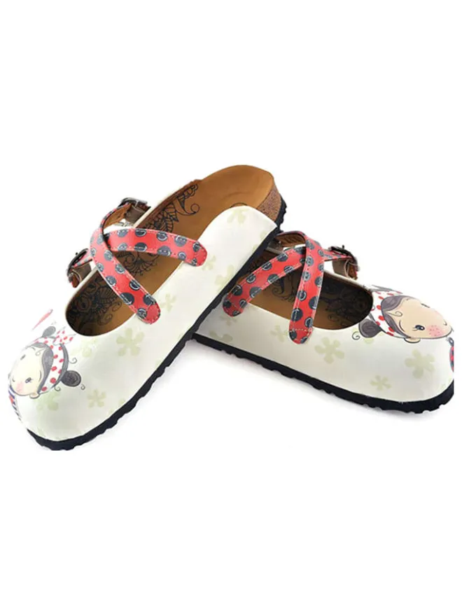 Calceo Clogs & Pantoletten^Clogs in Creme/ Bunt